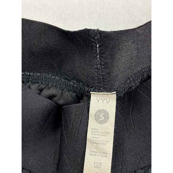 YYV Black Running Shorts Size S Elastic Waist Zipper Pockets - Picture 5 of 6